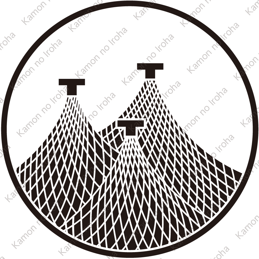 糸輪に三つ干網紋