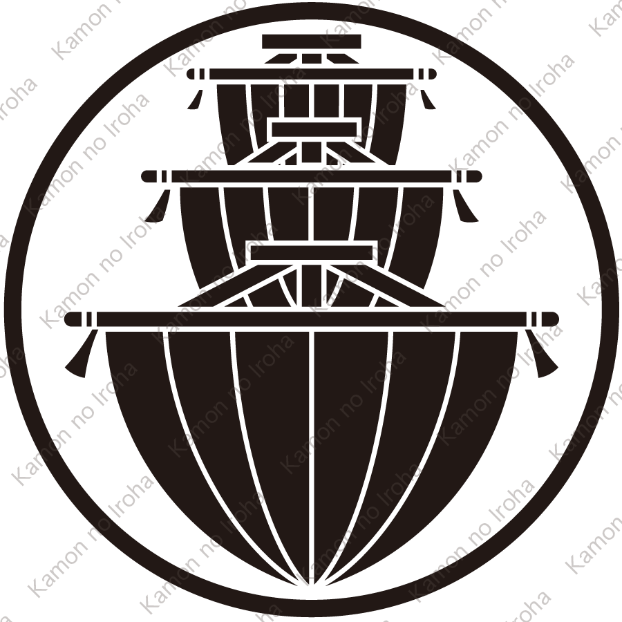 糸輪に三つ重ね帆紋