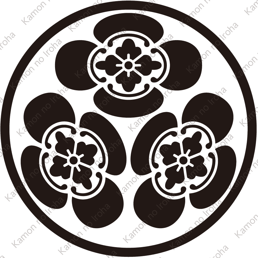 糸輪に三つ木瓜紋