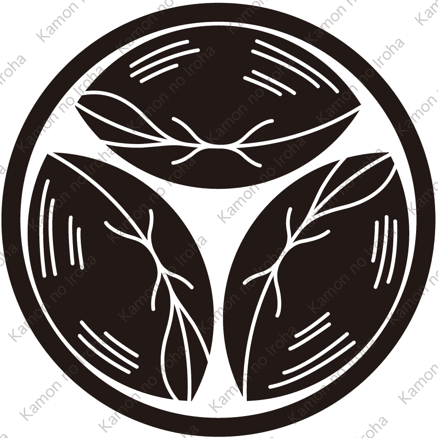 糸輪に三つ尻合せ蛤紋