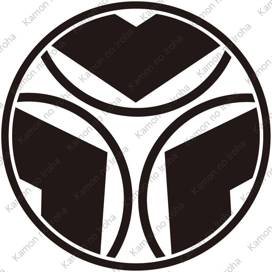 糸輪に三つ割り釘抜紋