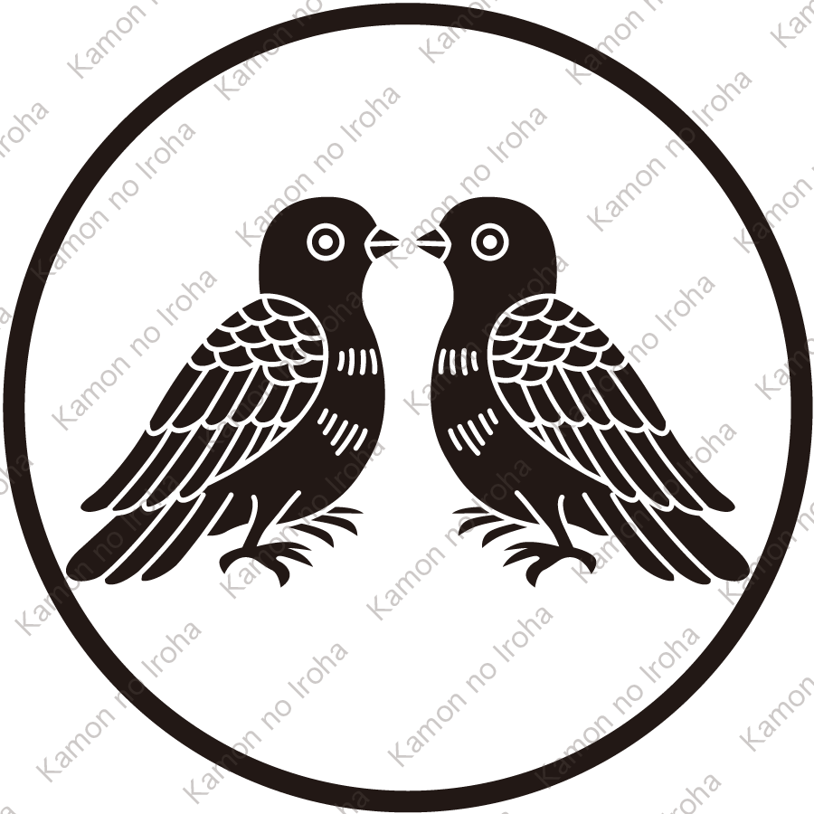 糸輪に対い鳩紋