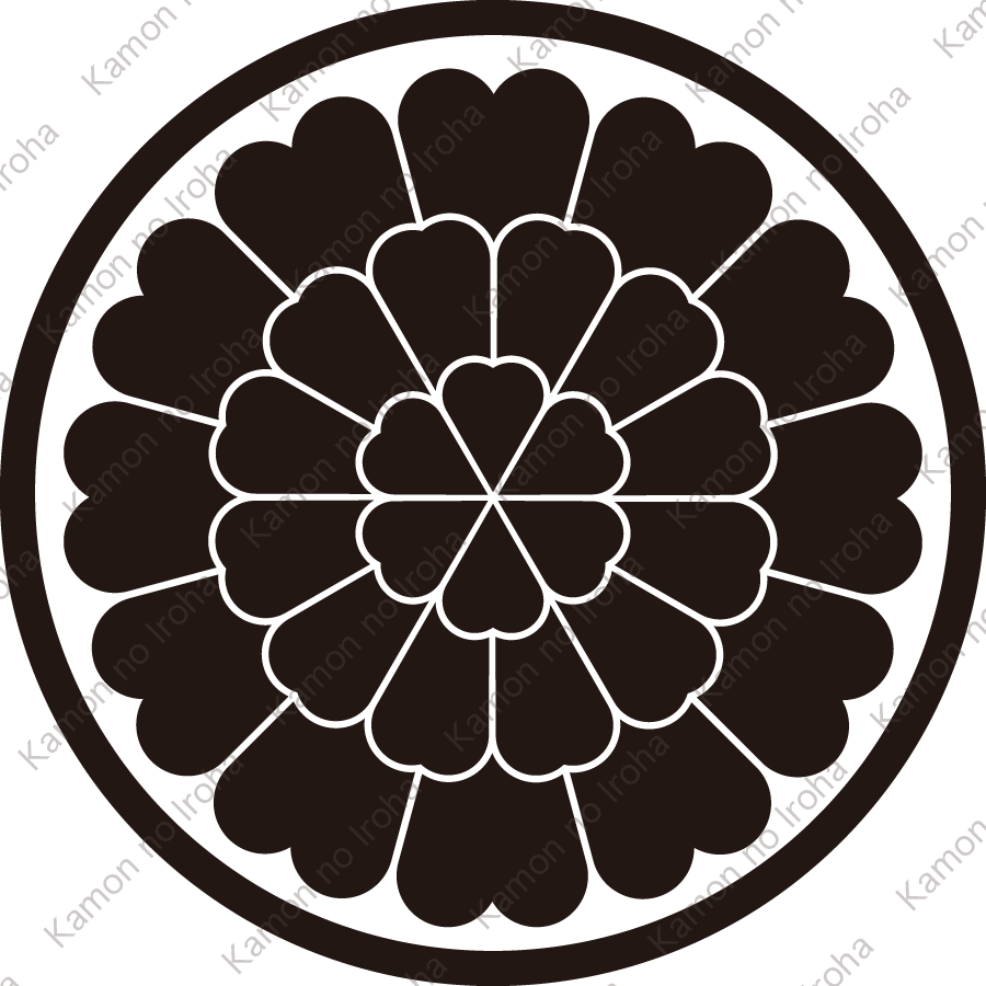 糸輪に向う山吹紋