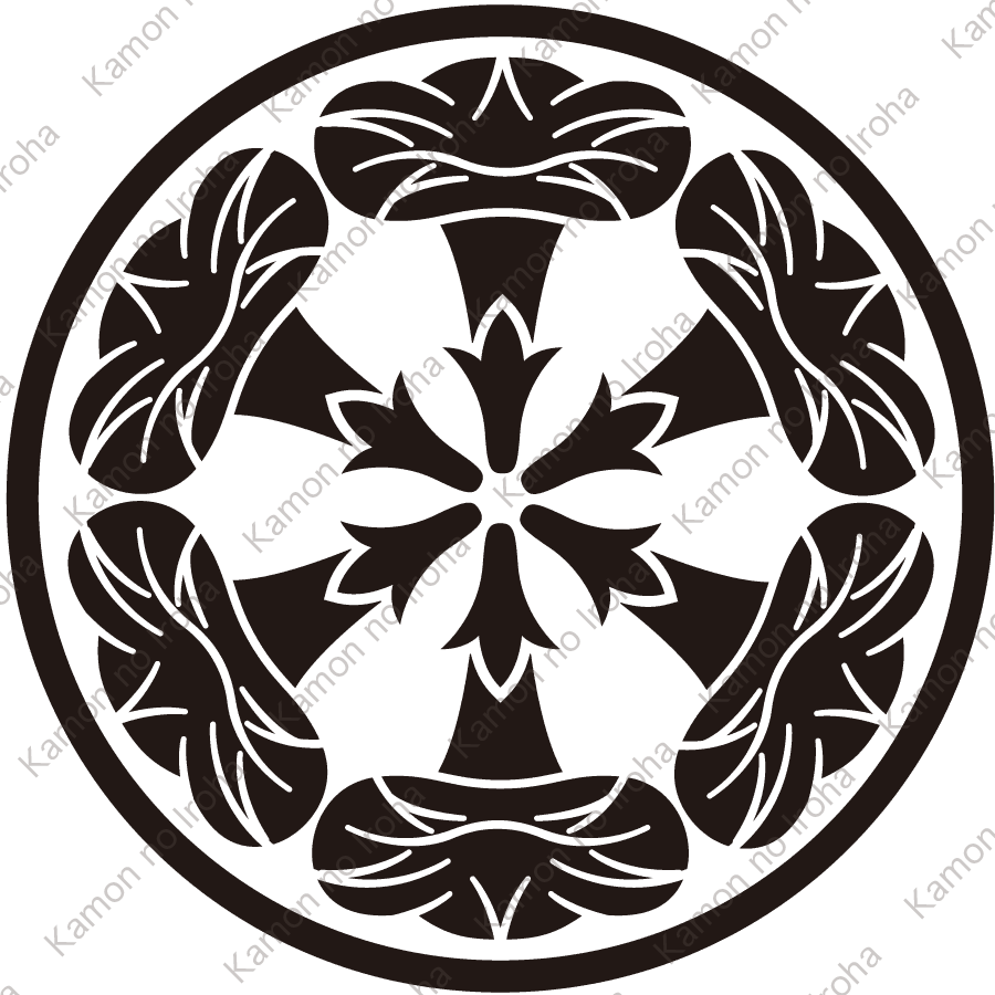 糸輪に六つ朝顔紋