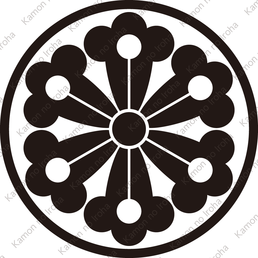 糸輪に六つ蔦の花紋