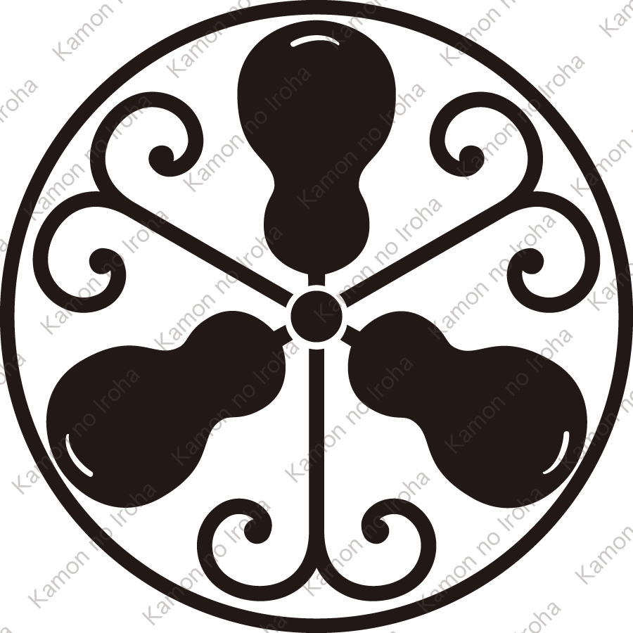 糸輪に蔓三つ瓢紋