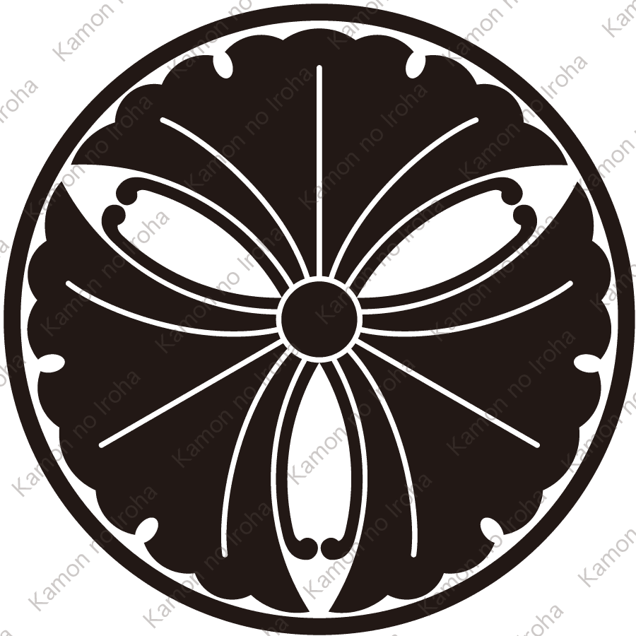 糸輪に蔓三つ銀杏紋