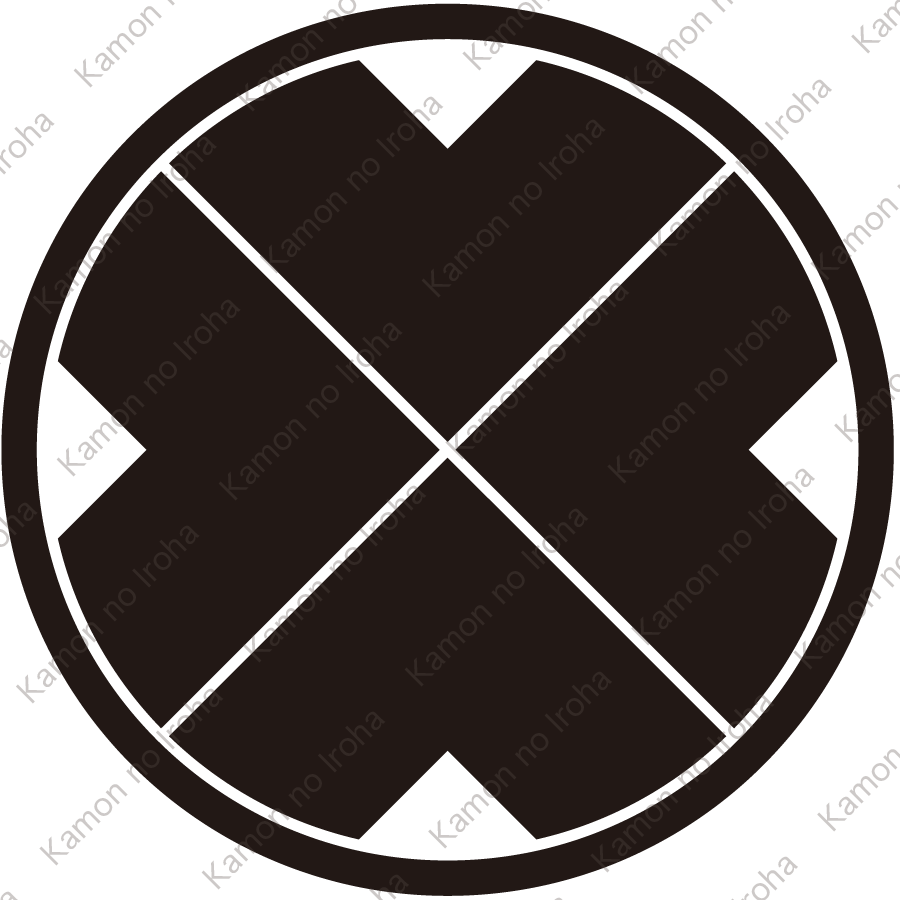 糸輪に割り四つ目紋