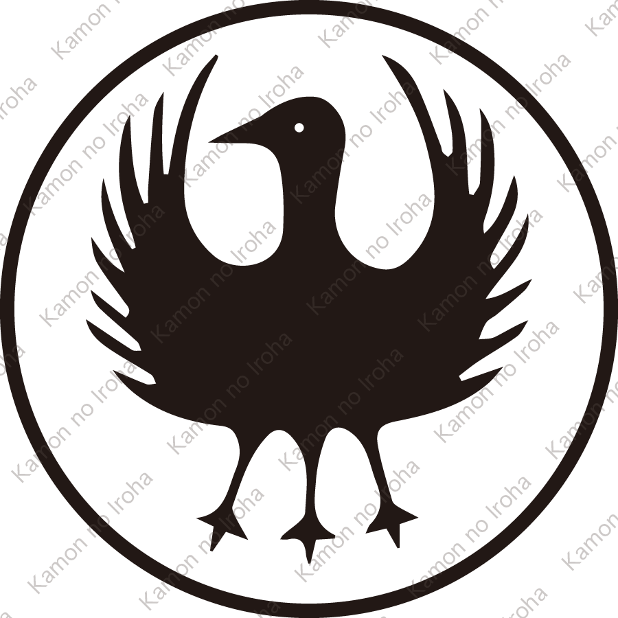 糸輪に八咫烏紋