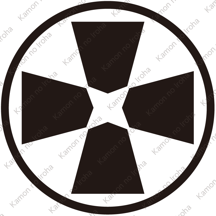 糸輪に四つ将棋駒紋