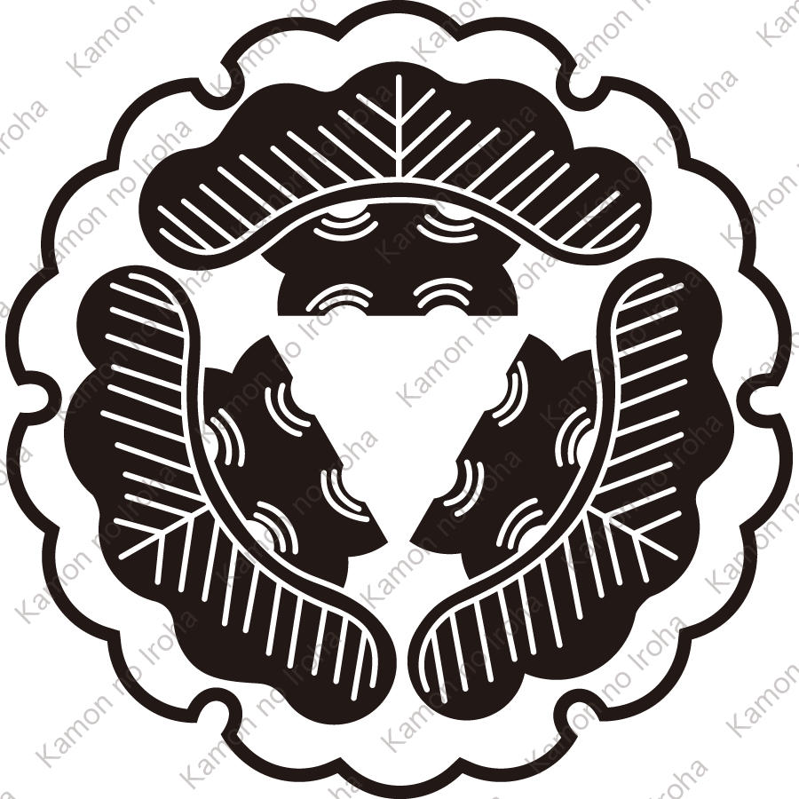 糸雪輪に三つ松紋