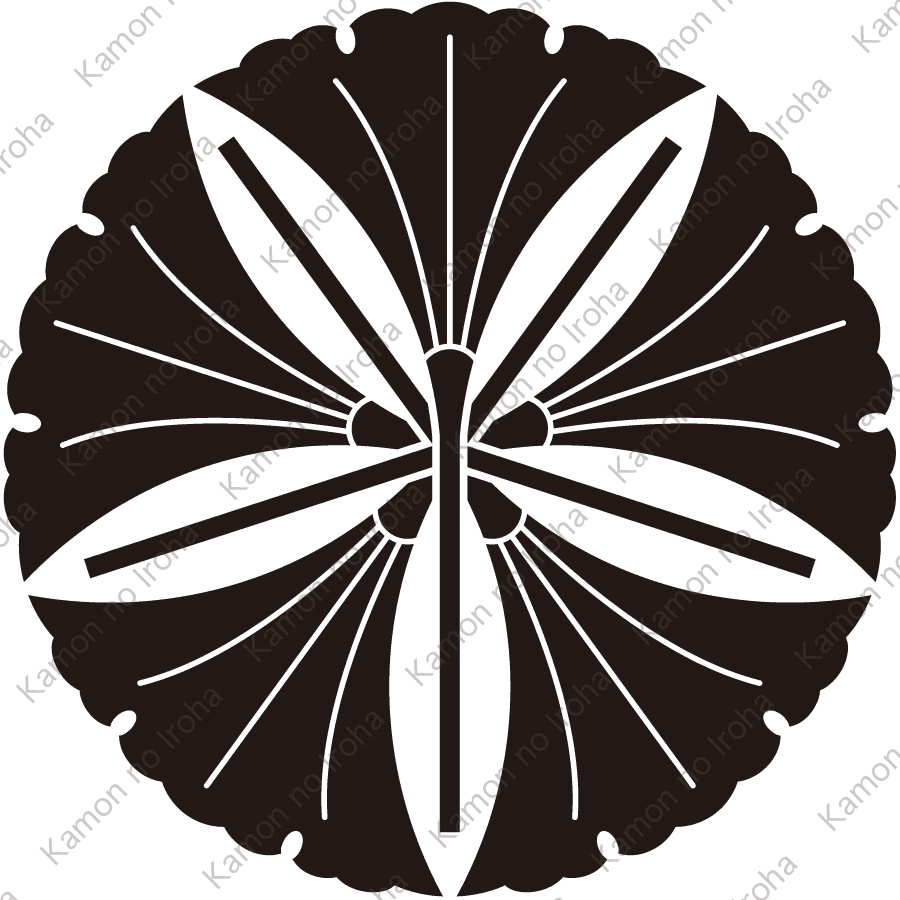 五つ軸違い銀杏紋