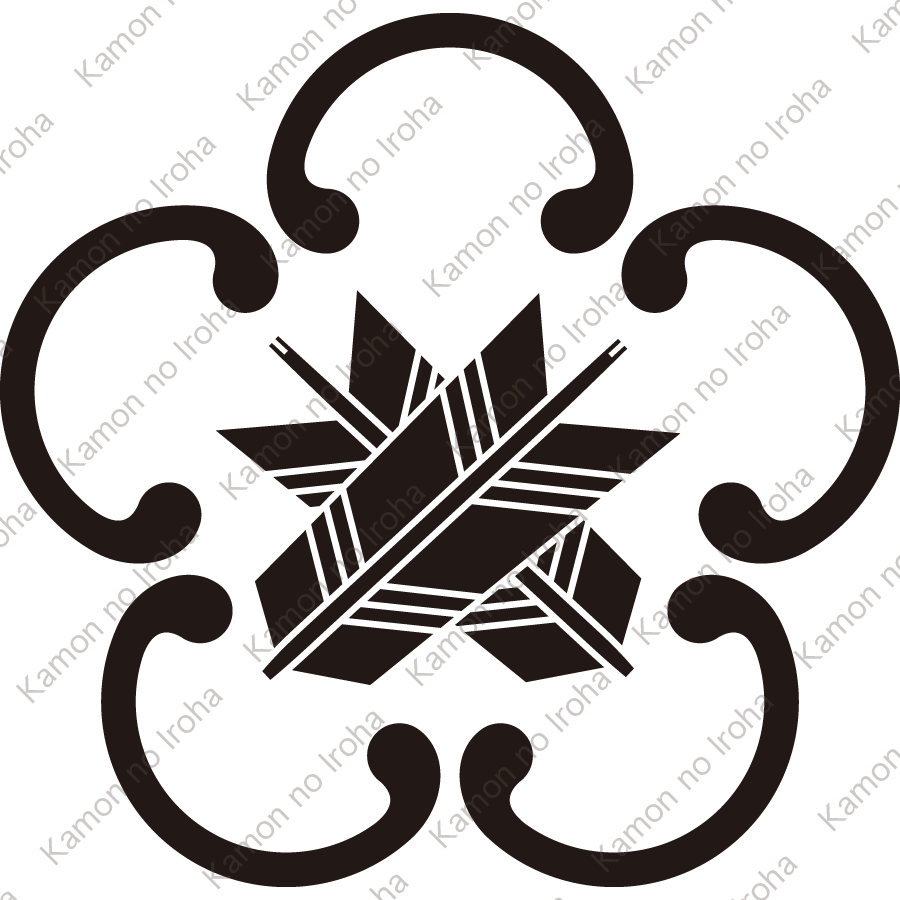 五つ鐶に違い矢紋