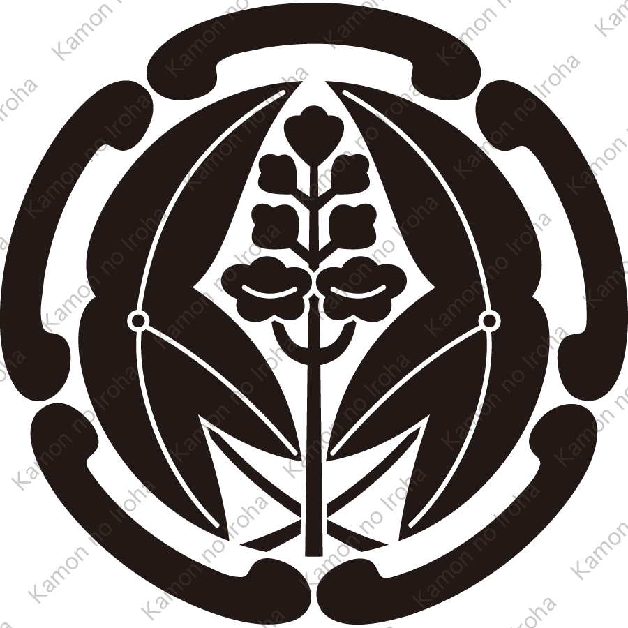 五つ鐶に抱き沢瀉紋