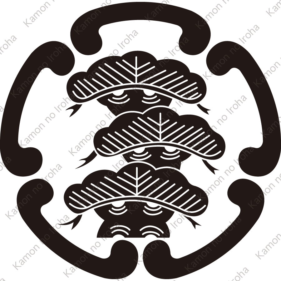 五つ鐶に三階松紋