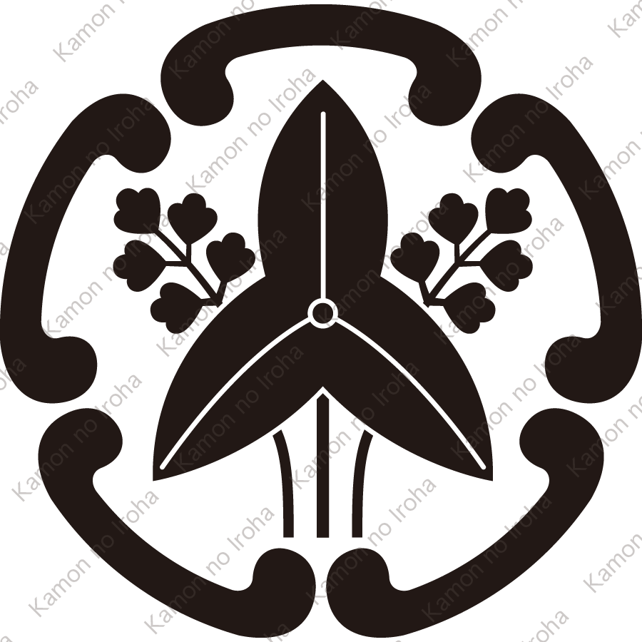 五つ鐶に立ち沢瀉紋