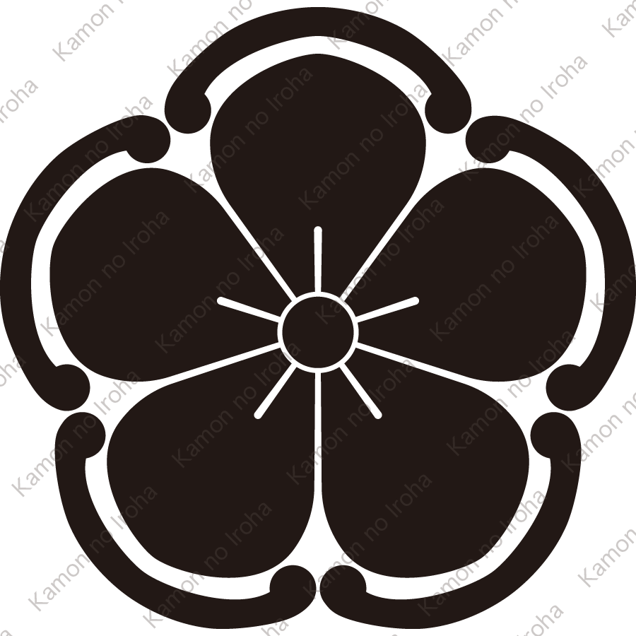 五つ鐶に梅の花紋