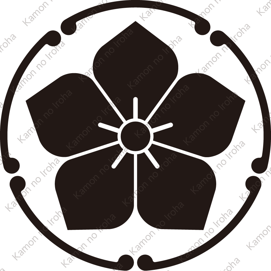 五つ鐶輪に桔梗紋