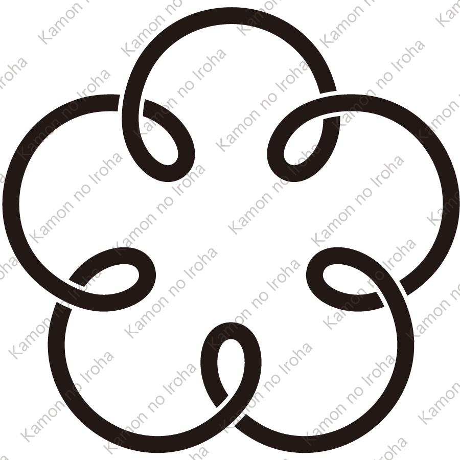 五つ結び釜敷紋