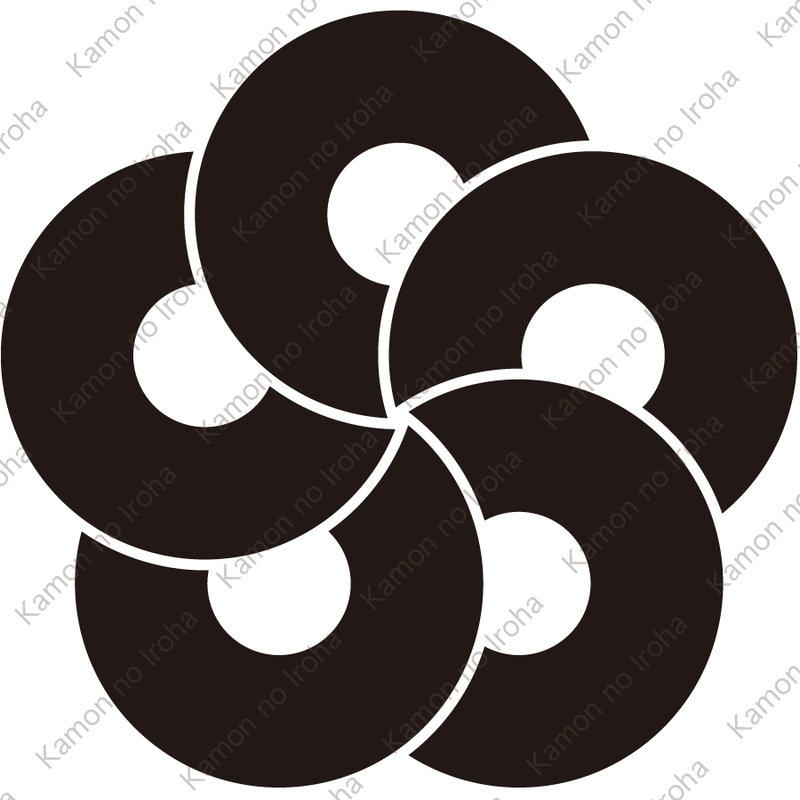 五つ捻じ蛇の目紋