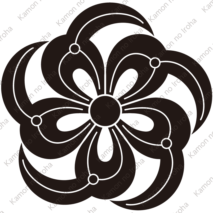 五つ捻じ沢瀉紋