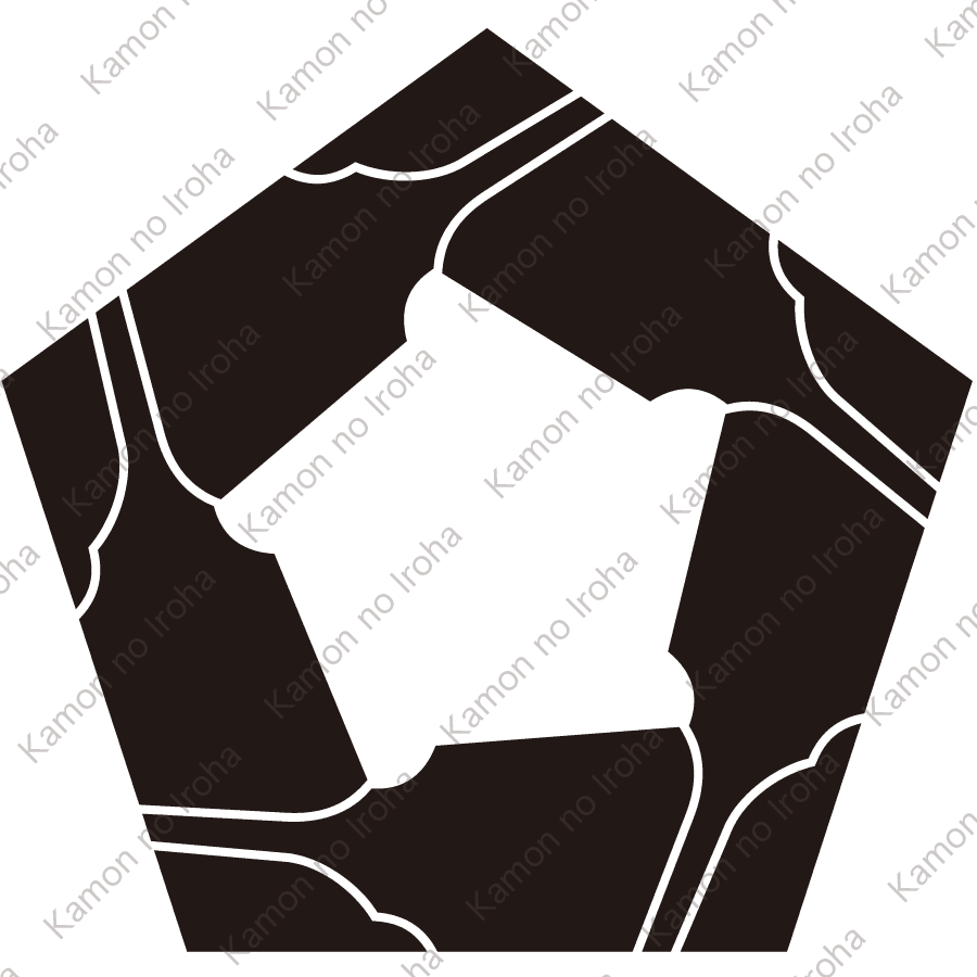 五つ追い羽子板紋