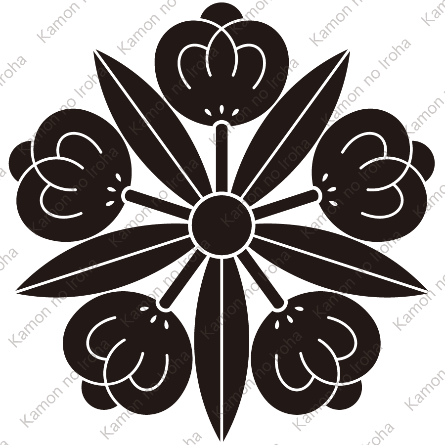 五つ竜胆茶の実紋