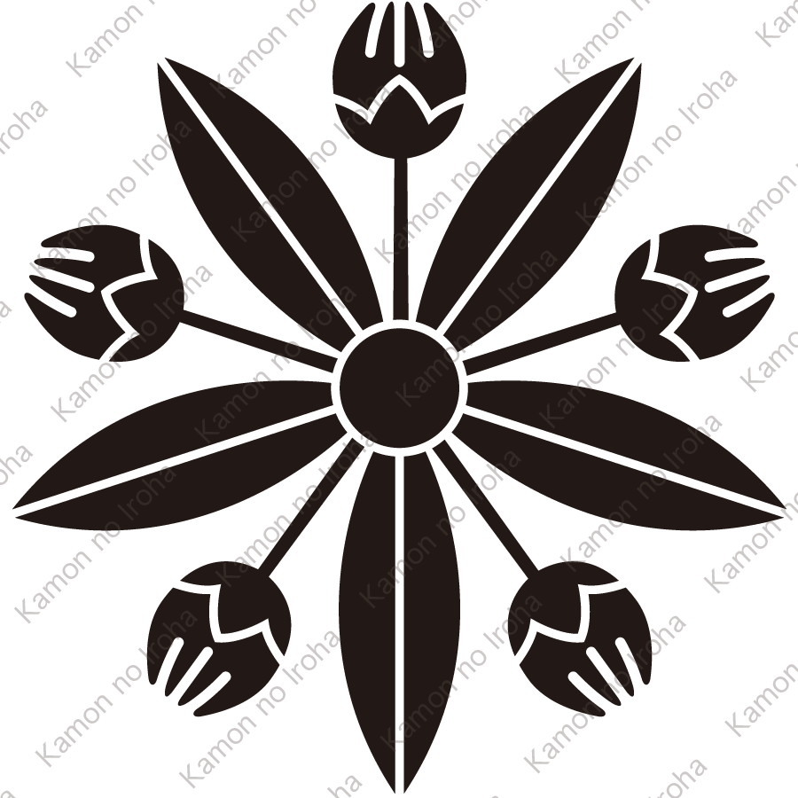 五つ竜胆唐辛紋