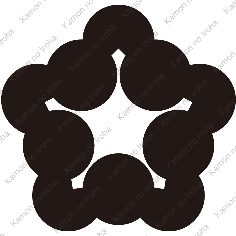 五つ洲浜崩し紋