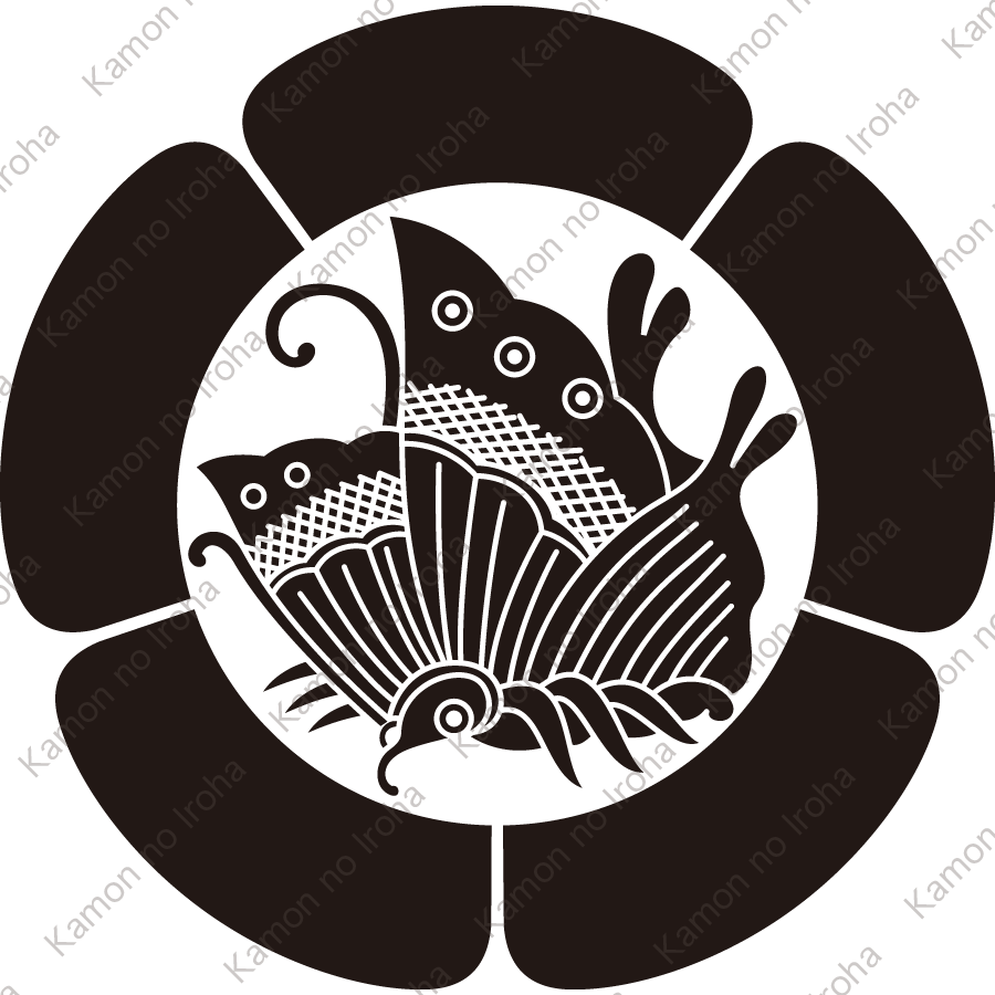 五瓜に揚羽蝶紋