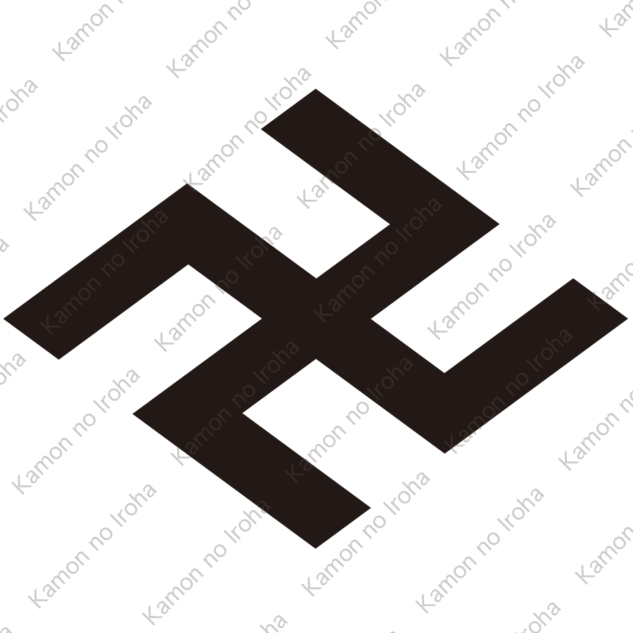 五つ割り万字菱紋