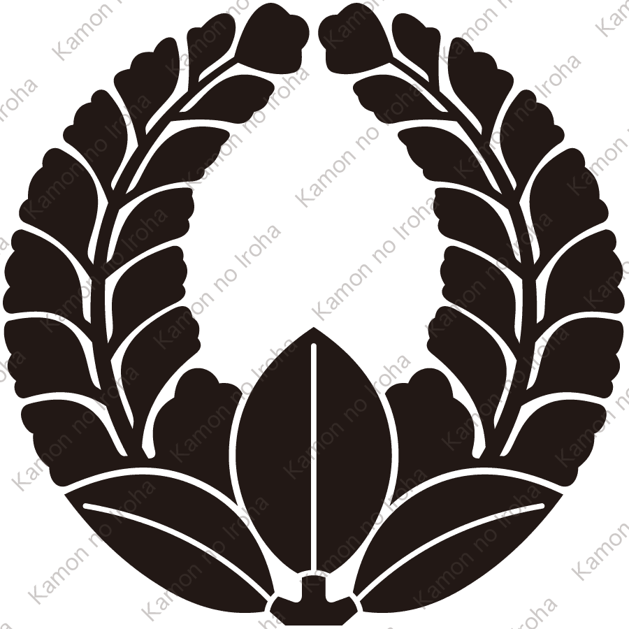 軸付き上り藤紋