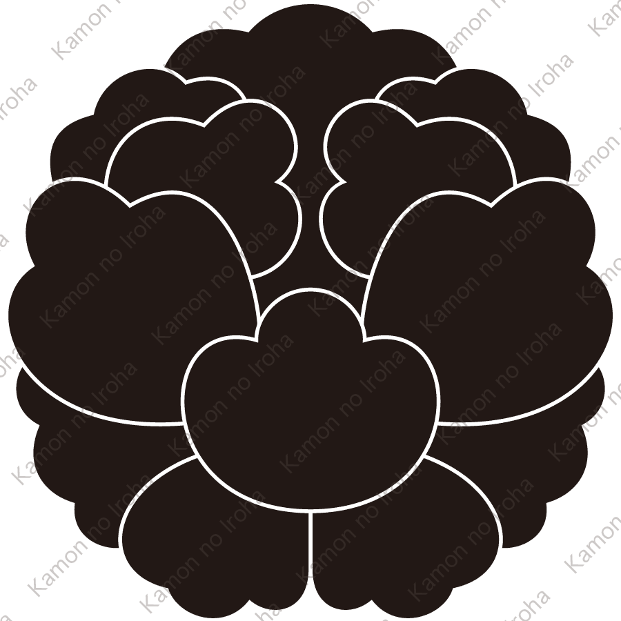 変り大割り牡丹紋