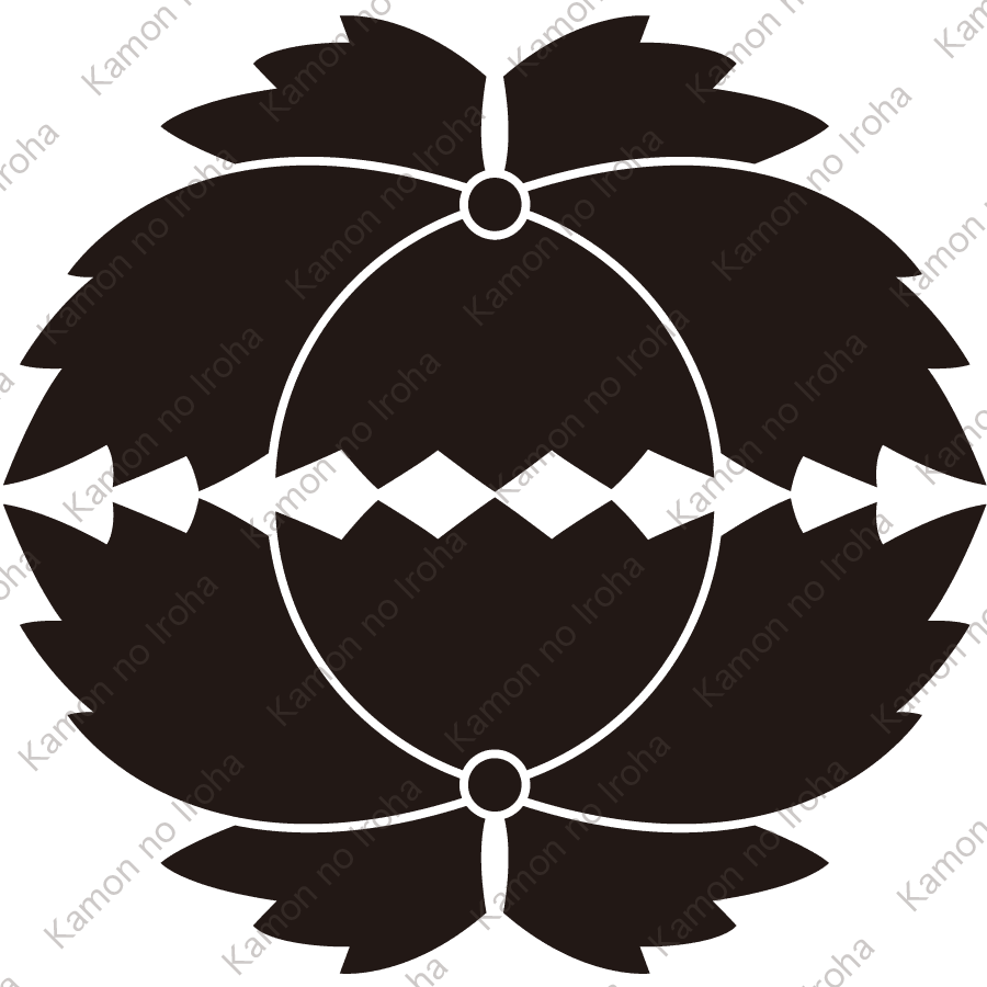 二つ大割り鬼蔦紋