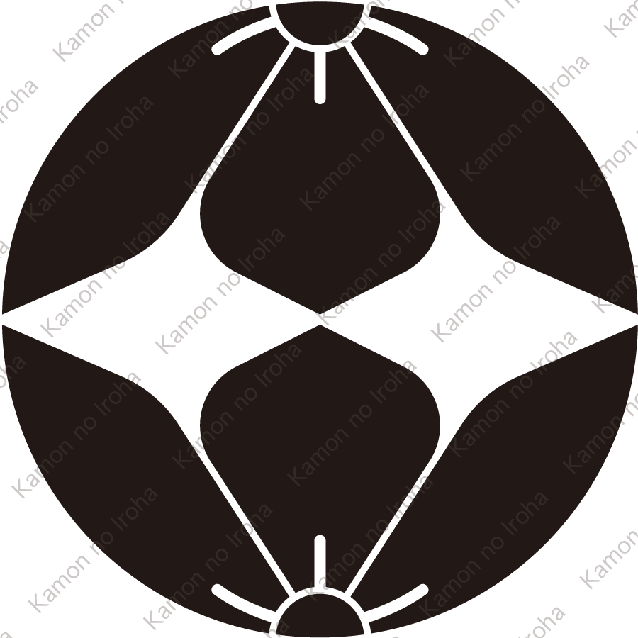 上下割り桔梗紋