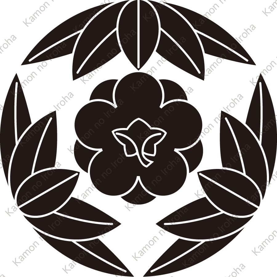 十五枚笹に八重裏梅紋