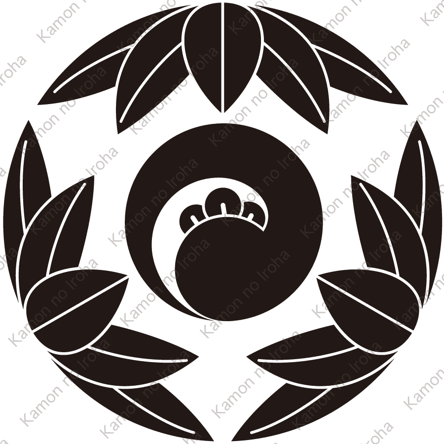 十五枚笹に一つ丁子巴紋