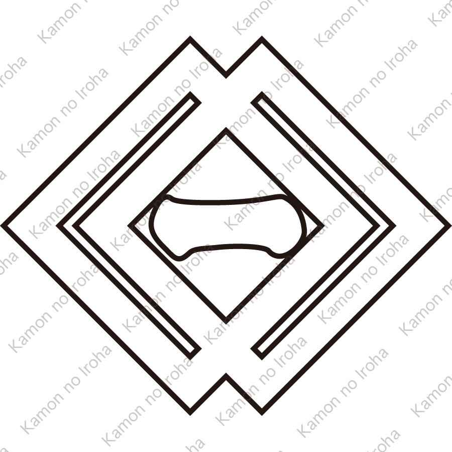 陰違い角に一文字紋
