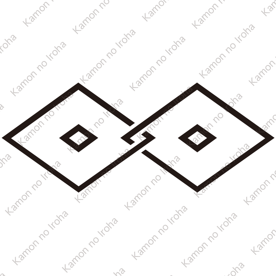 陰違い釘抜菱紋