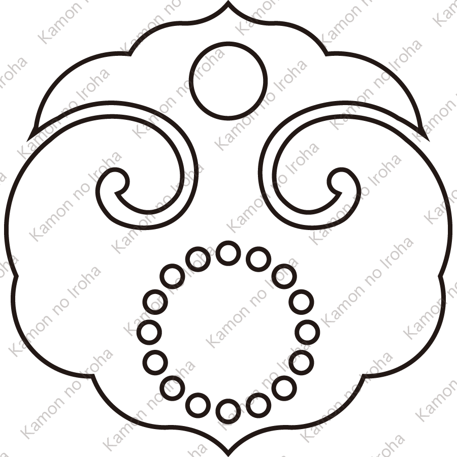 陰打板に星の輪紋