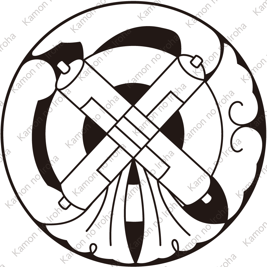 石持ち地抜き祇園守紋