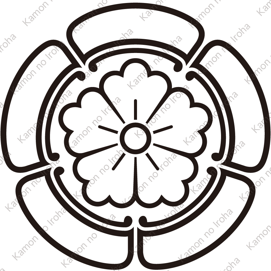 陰五瓜に唐花紋