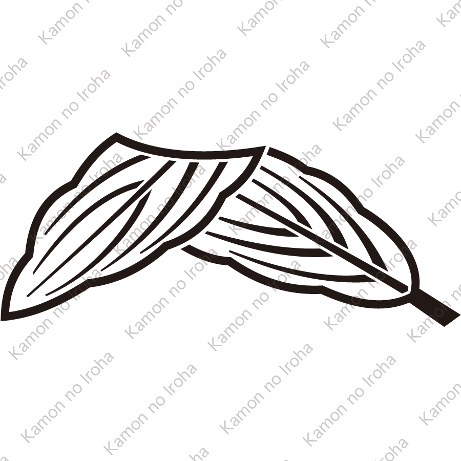 陰細折れ柏紋