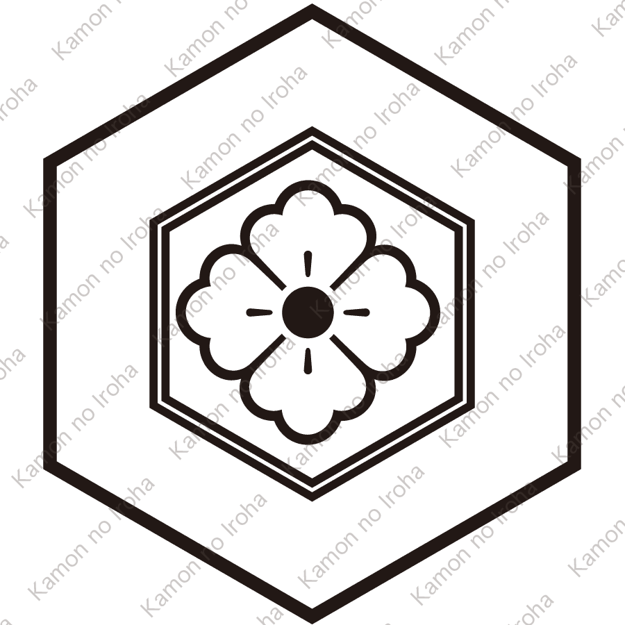 陰亀に甲花角紋