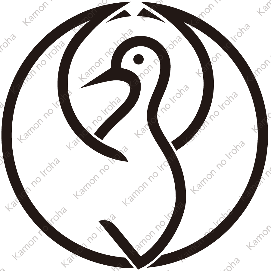 陰光琳鶴の丸紋