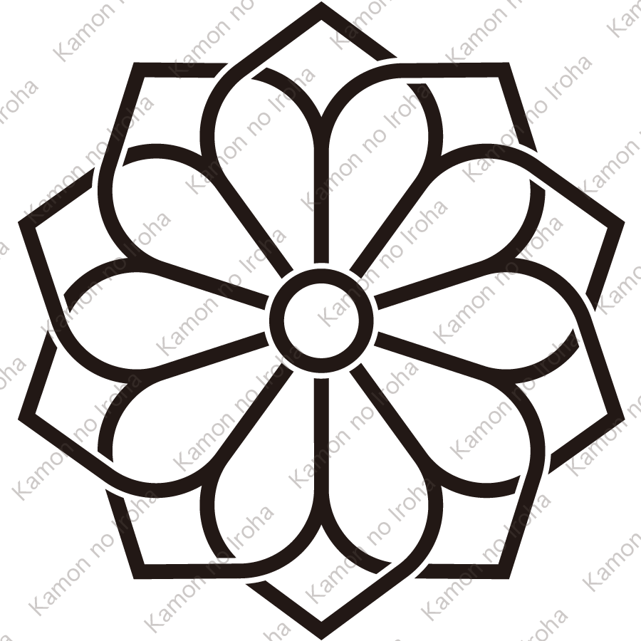 陰組み合せ八重桔梗紋