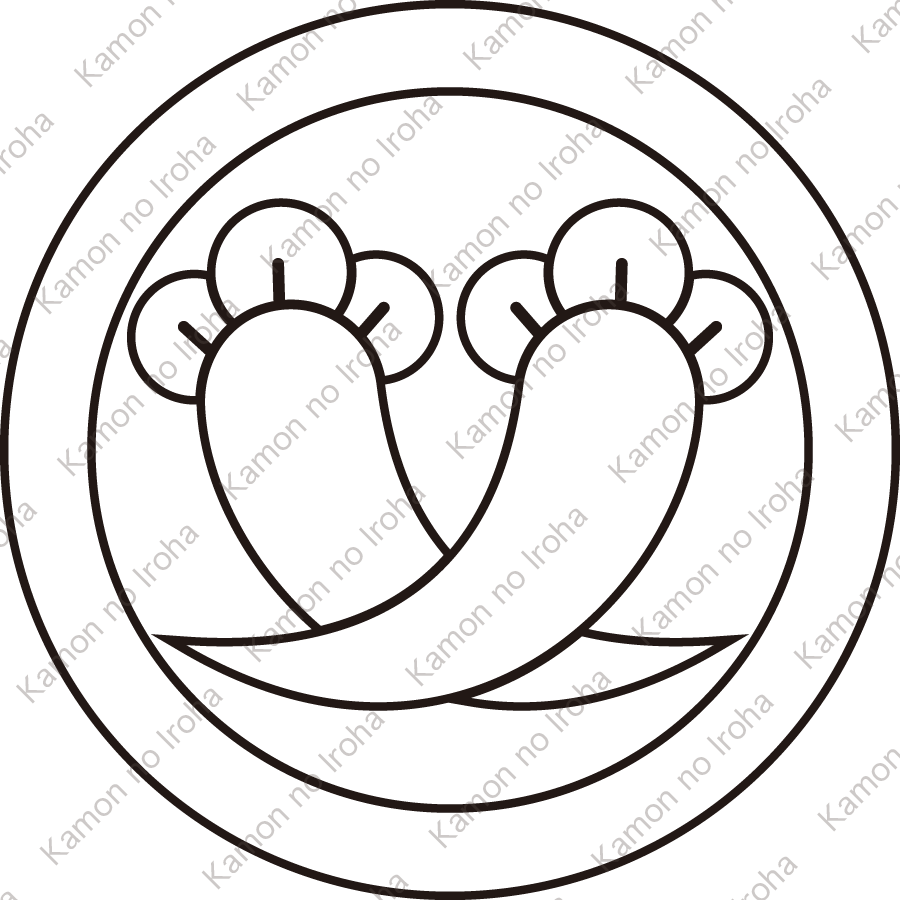 陰丸に違い丁子紋