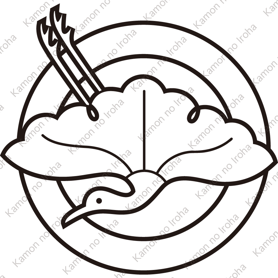 総陰丸に銀杏鶴紋