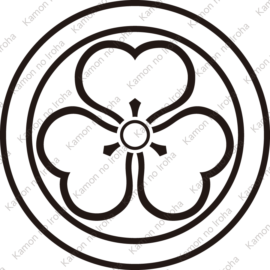 陰丸に陰片喰紋