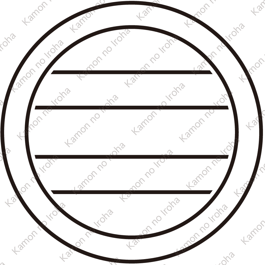 陰丸の内に二つ引き紋
